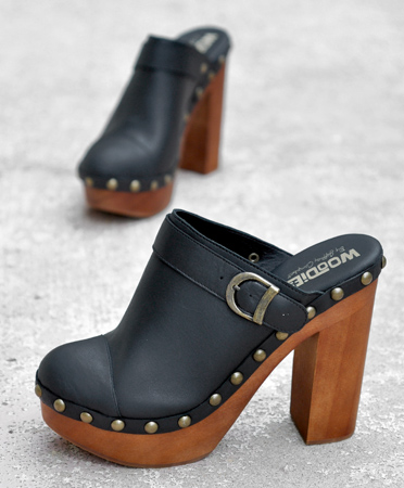 JEFFERY CAMPBELL CHARLIE BLACK CLOGS